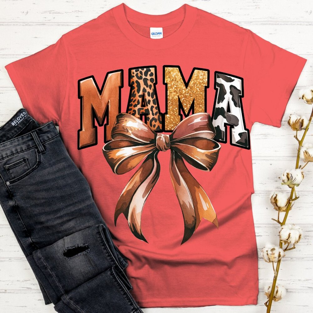 MAMA Coral Graphic T-Shirt